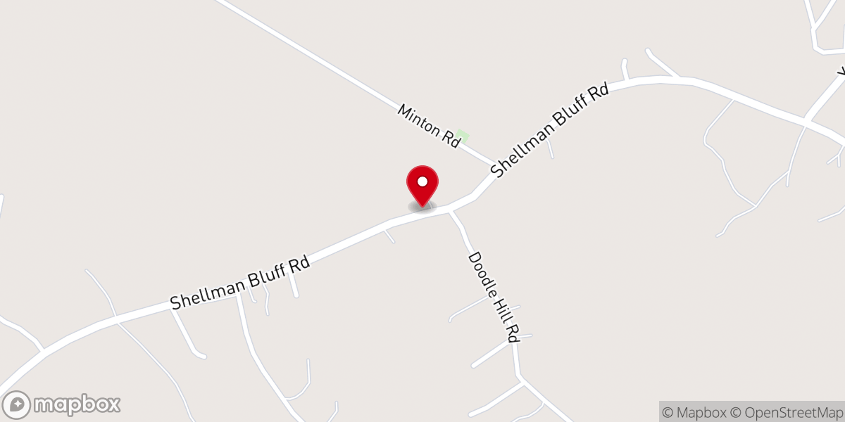 Map showing location of Welcome Baptist Church