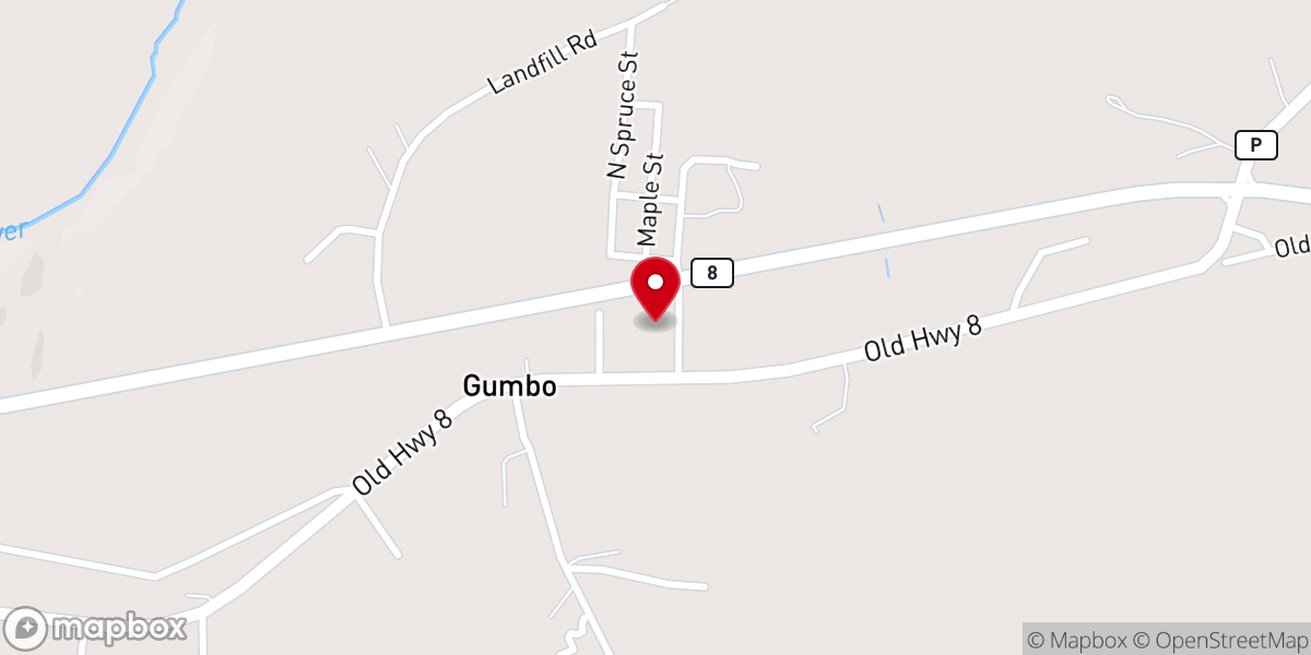 Map showing location of United Assembly of God