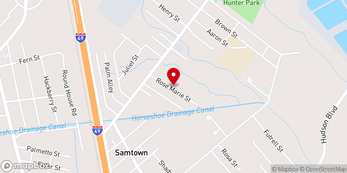 Map showing location of Goodwill Baptist Church