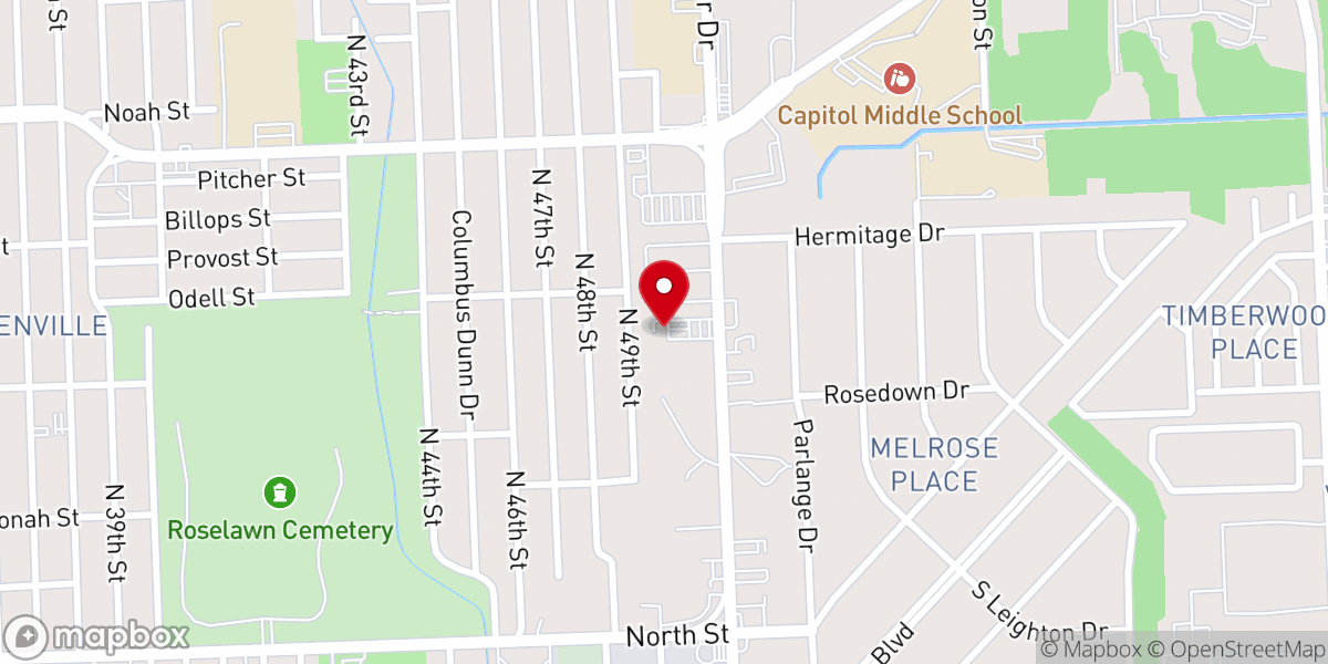 Map showing location of Plainview Baptist Church