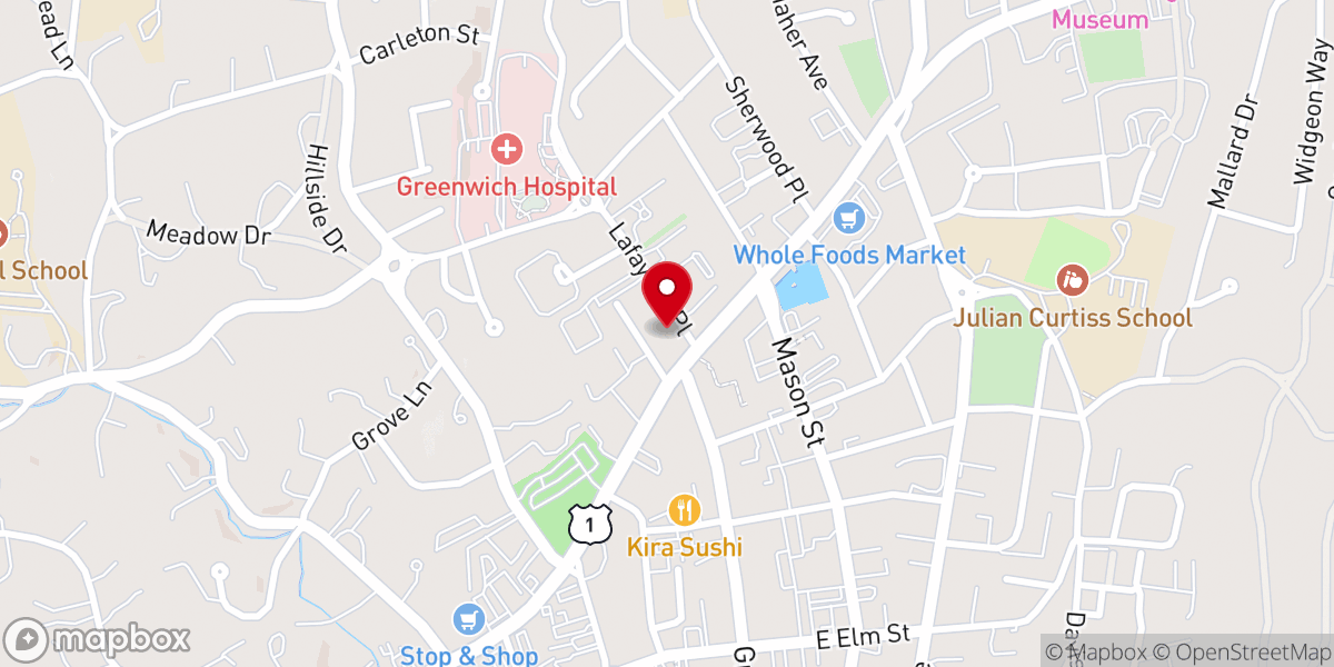 Map showing location of First Presbyterian Church