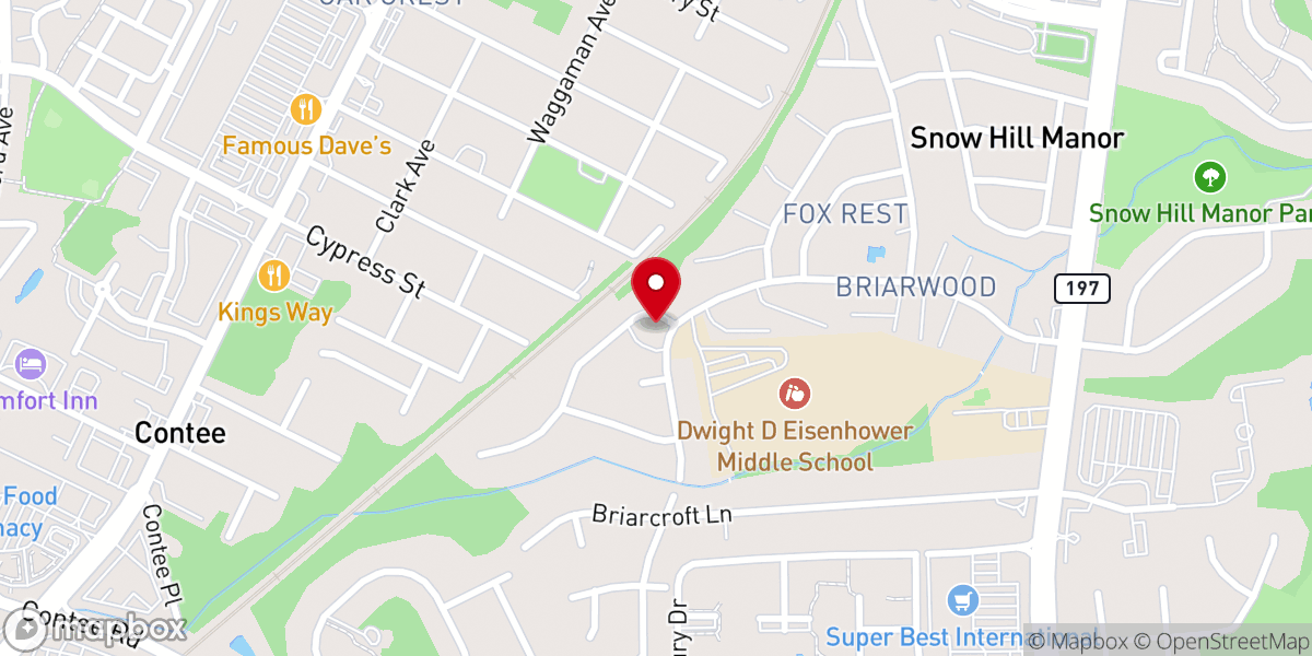 Map showing location of Faith AME Church
