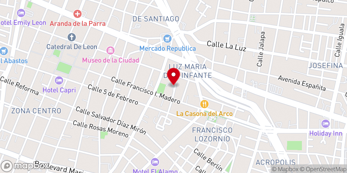 Map showing location of Criptas del Santuario Expiatorio