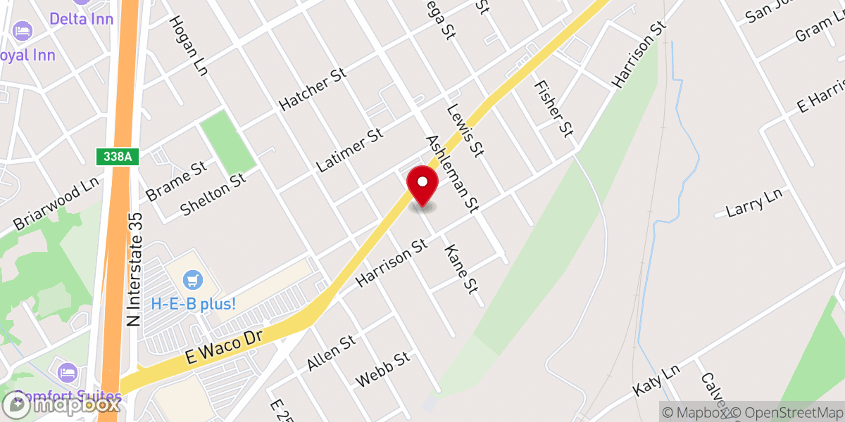 Map showing location of First Pentecostal Church of God We Trust