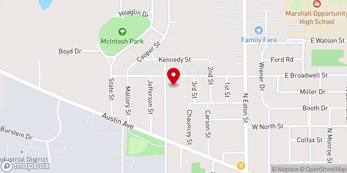 Map showing location of Gethsemane Temple Church of God In Christ