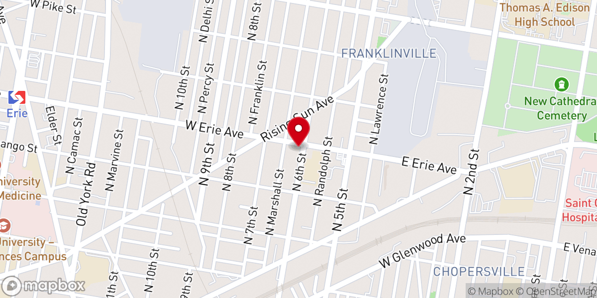 Map showing location of Solomon Temple Baptist Church