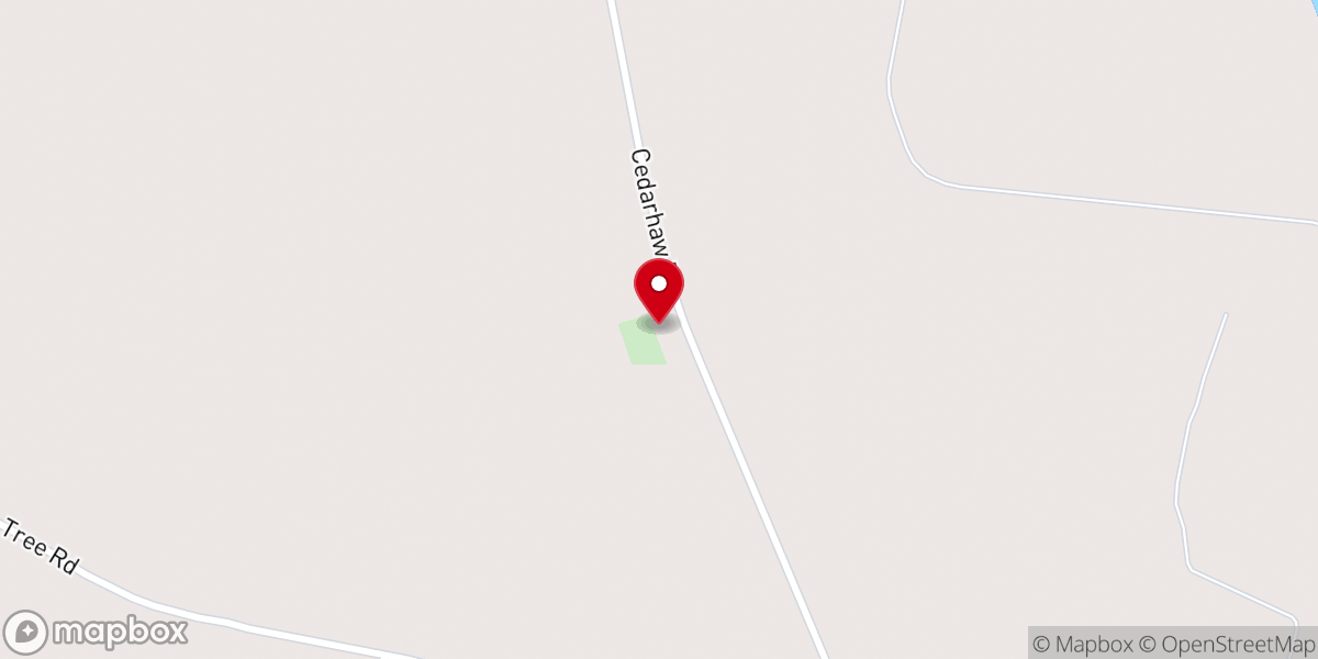 Map showing location of Cedar Grove Church