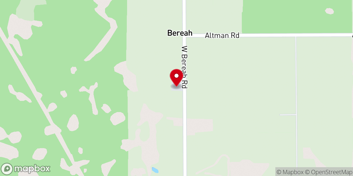 Map showing location of Athens Baptist Church