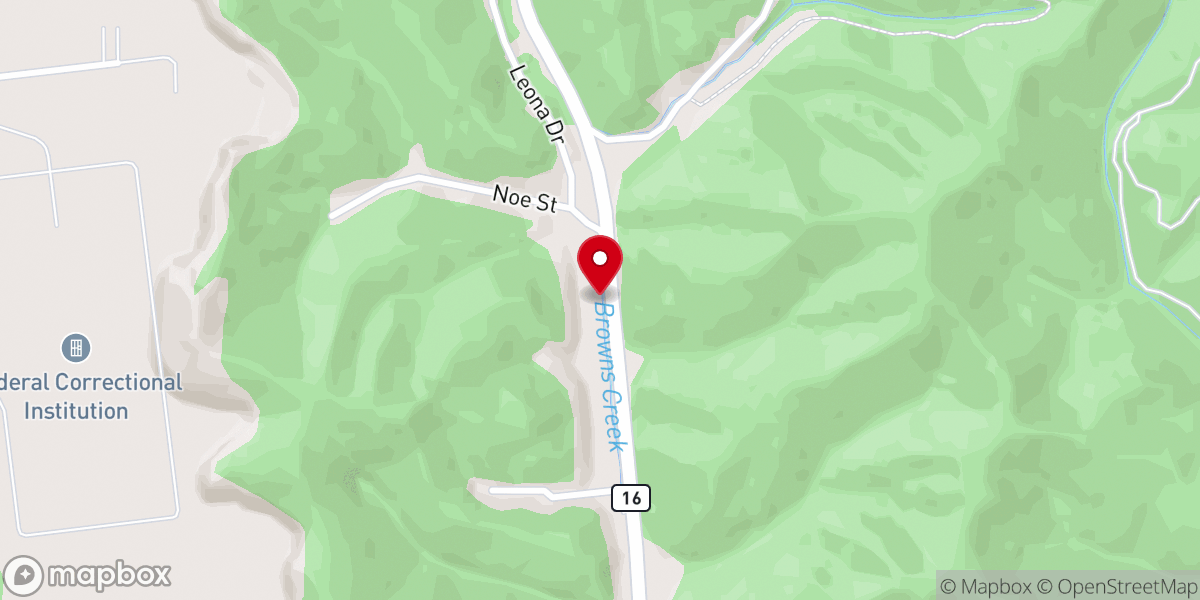Map showing location of North Welch Church
