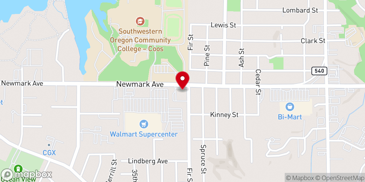Map showing location of Community Service Building