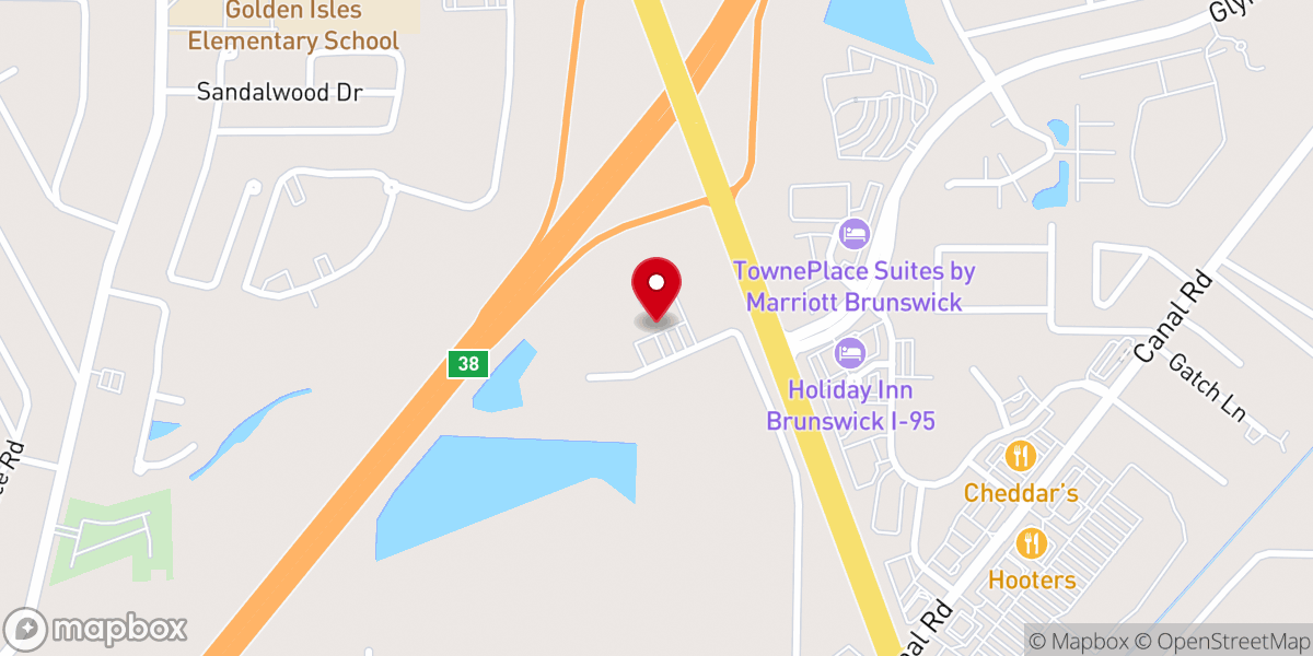 Map showing location of Church of God Golden Isles