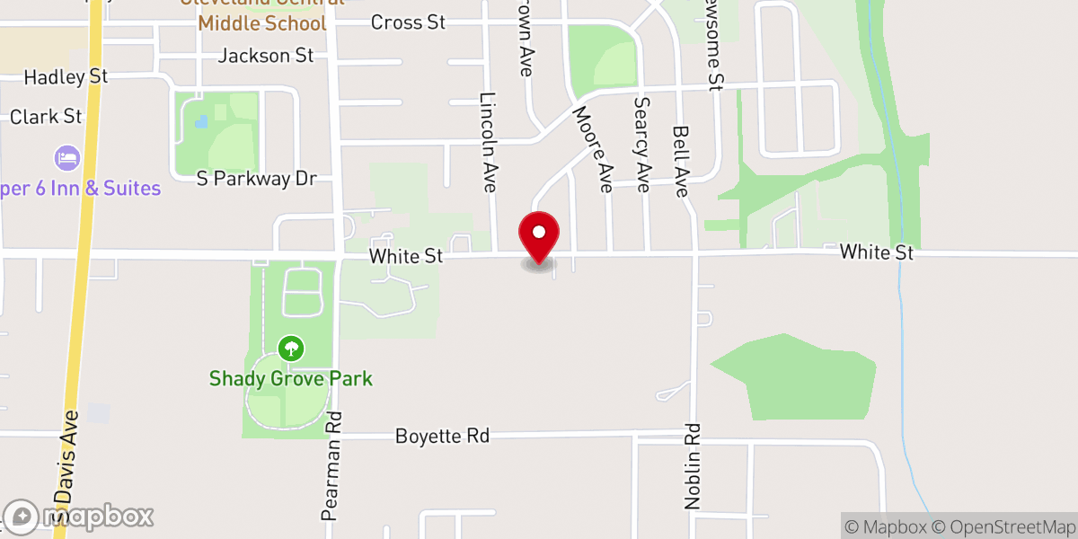 Map showing location of Lincoln Garden Church-Christ