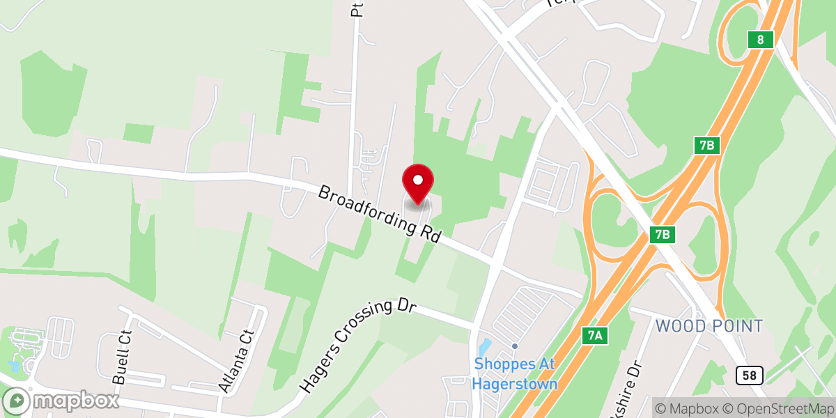 Map showing location of Evangel Baptist Church