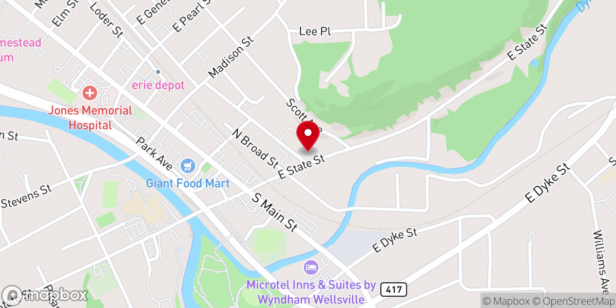 Map showing location of Immaculate Conception Roman Catholic Church