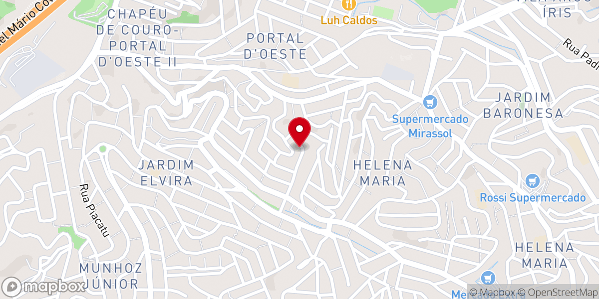 Map showing location of Igreja Batista Betel de Osasco