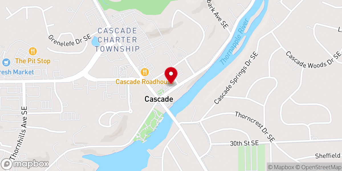 Map showing location of Cascade Christian Church