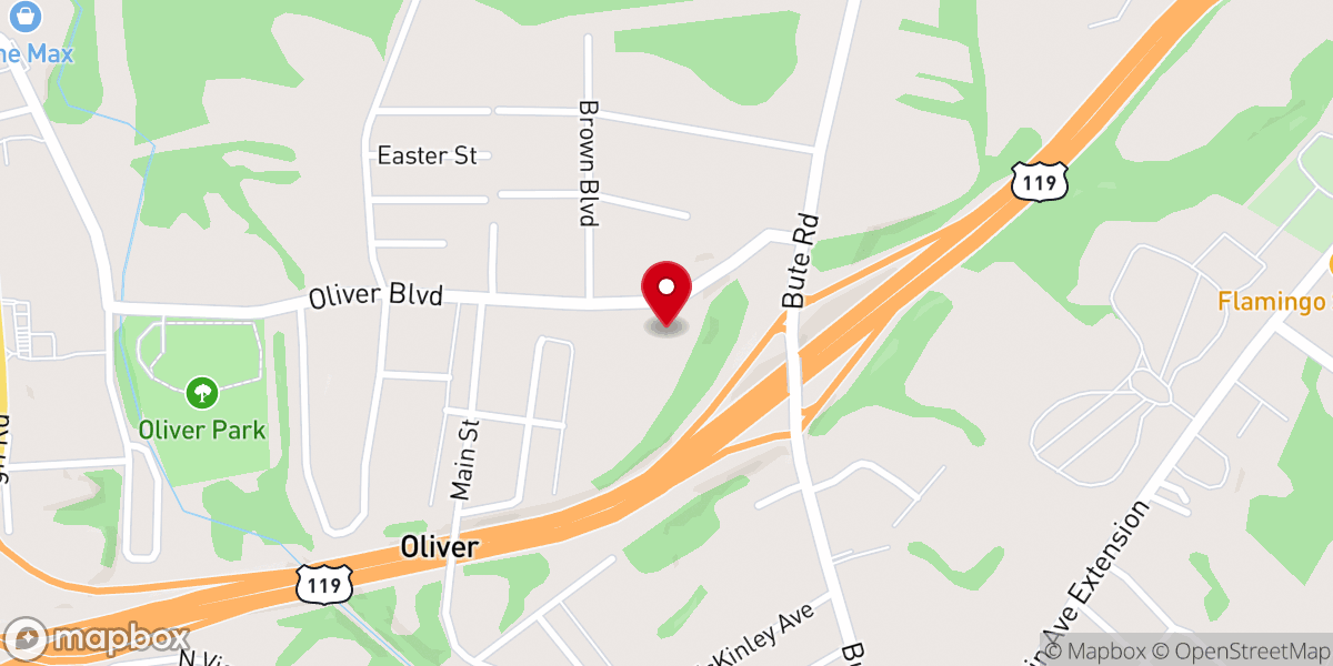 Map showing location of Liberty Baptist
