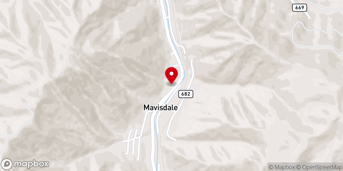 Map showing location of Garden Baptist Church