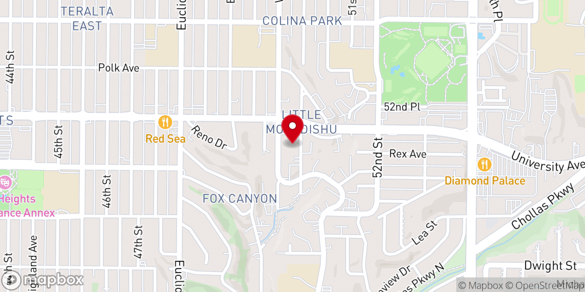 Map showing location of Momin Services