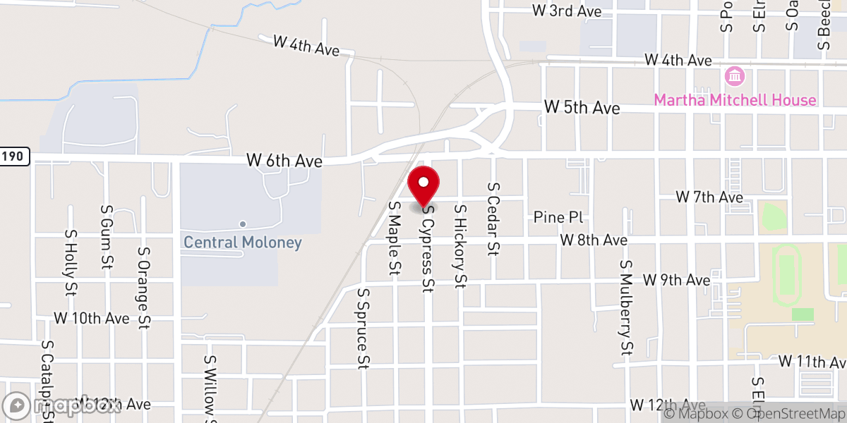 Map showing location of Reynolds Chapel Missionary