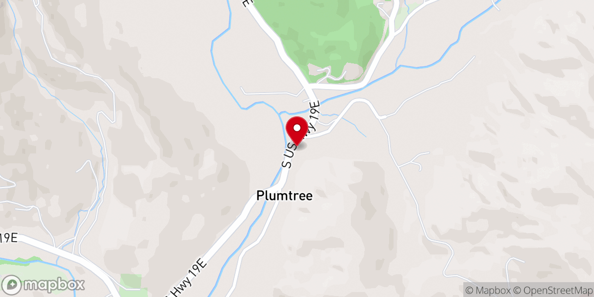 Map showing location of Plumtree Church