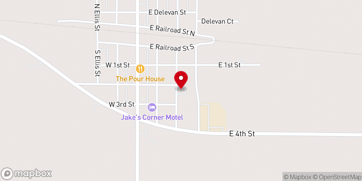 Map showing location of Trinity Lutheran Church - LCMS