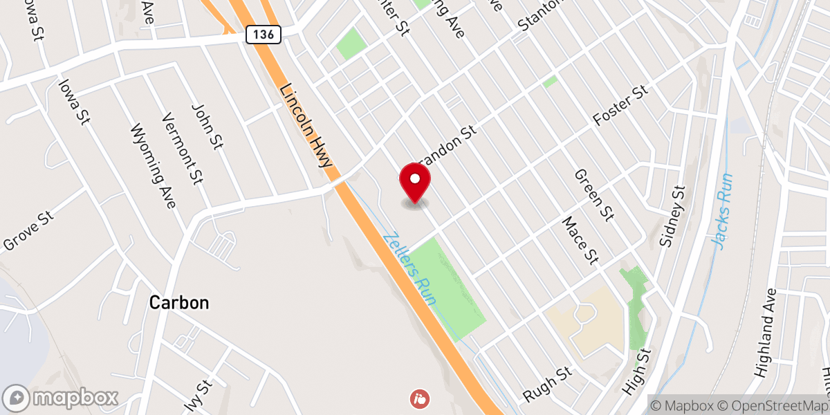 Map showing location of Greensburg Church of Christ