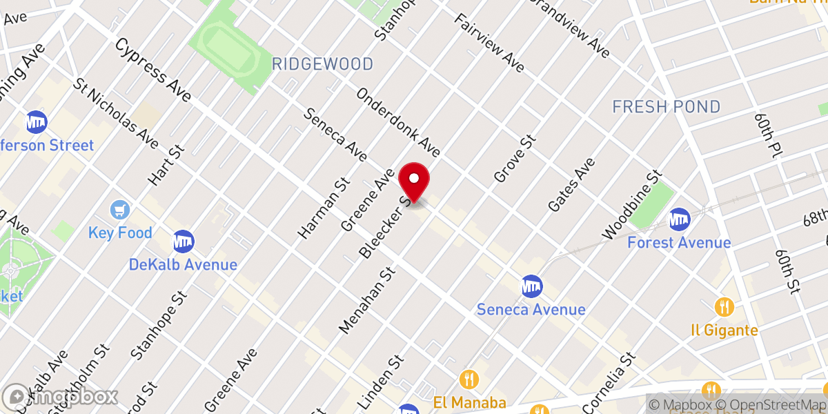 Map showing location of Iglesia Rey de la Gloria