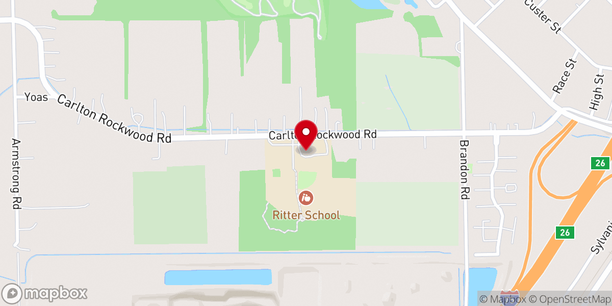 Map showing location of Village of South Rockwood
