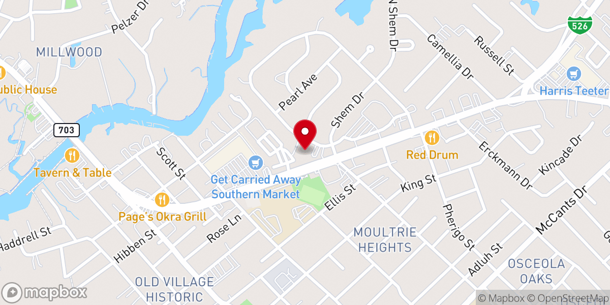 Map showing location of Hibben United Methodist Church