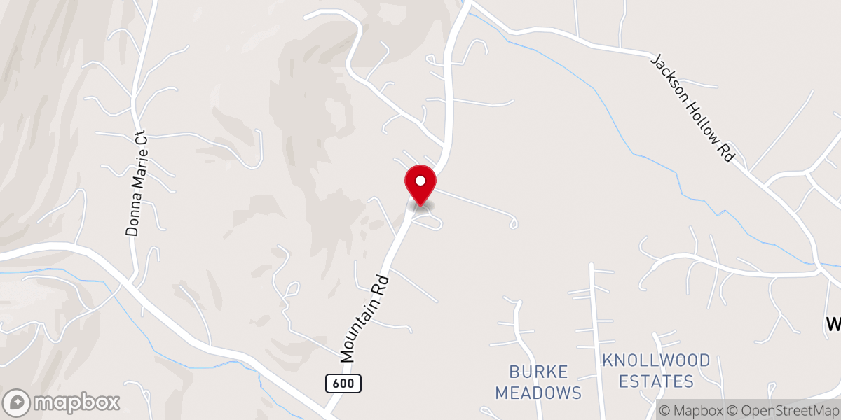Map showing location of Olive Branch Baptist Church