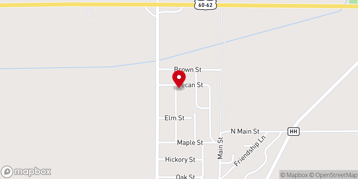 Map showing location of Wyatt Baptist Church