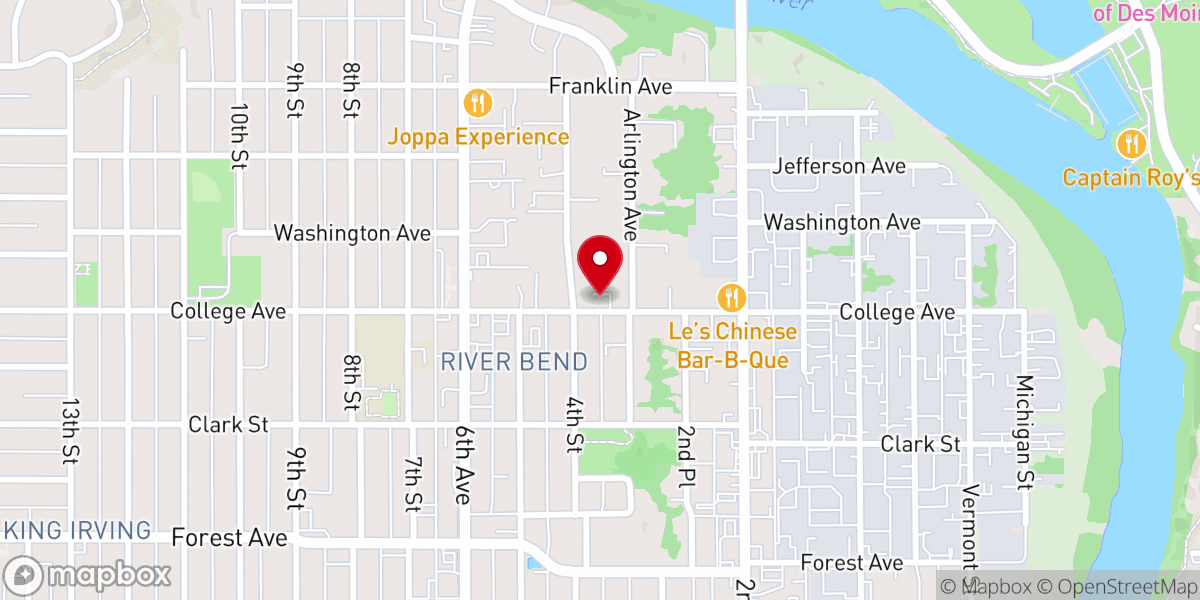 Map showing location of Our Savior's Baptist Church