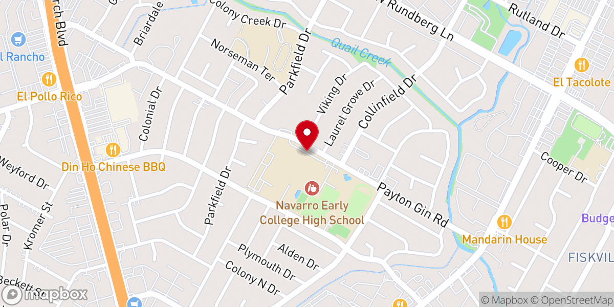 Map showing location of Antioch Austin Church