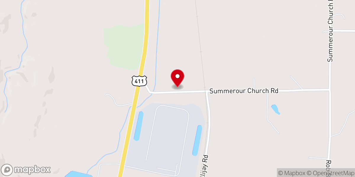 Map showing location of Summerour Church