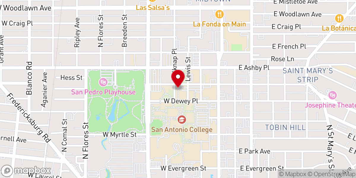 Map showing location of Catholic Student Center