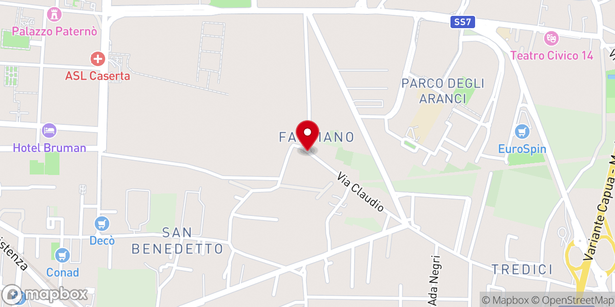 Map showing location of Chiesa Maria SS. del Carmine