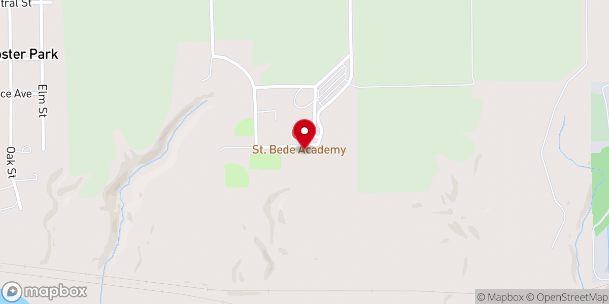 Map showing location of Saint Bede Abbey