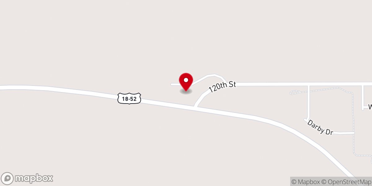 Map showing location of Faith Lutheran Church