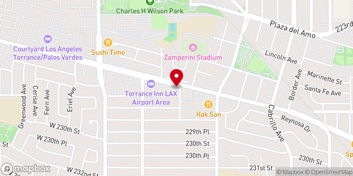 Map showing location of Torrance New Life Church