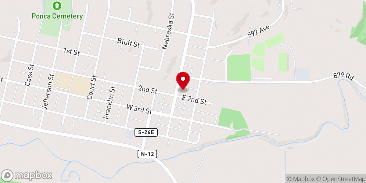 Map showing location of Salem Lutheran Church