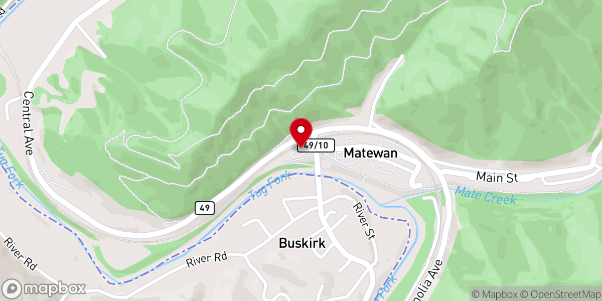 Map showing location of Matewan Depot