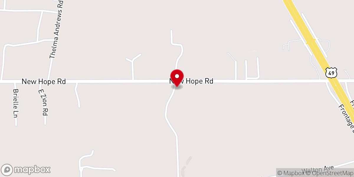 Map showing location of Church of Christ