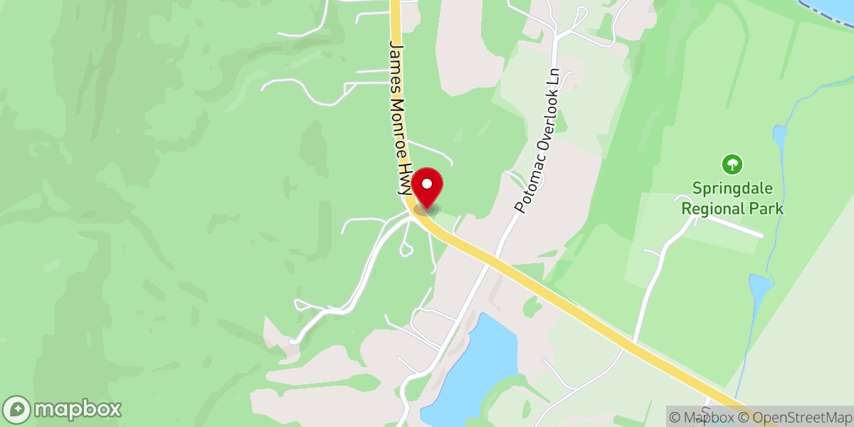 Map showing location of Furnace Mountain Presbyterian Church