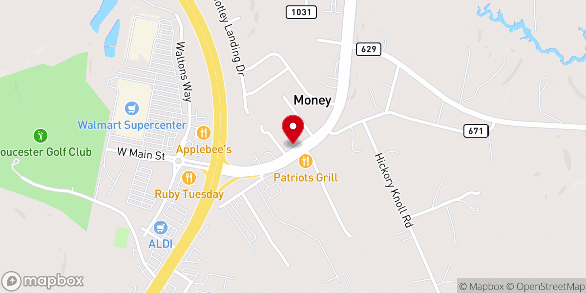 Map showing location of Gloucester Seventh-day Adventist Church