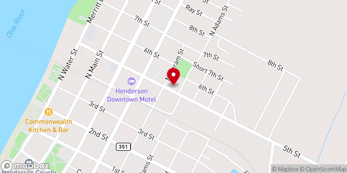 Map showing location of Henderson Christian Community Outreach - Food Distribution Center