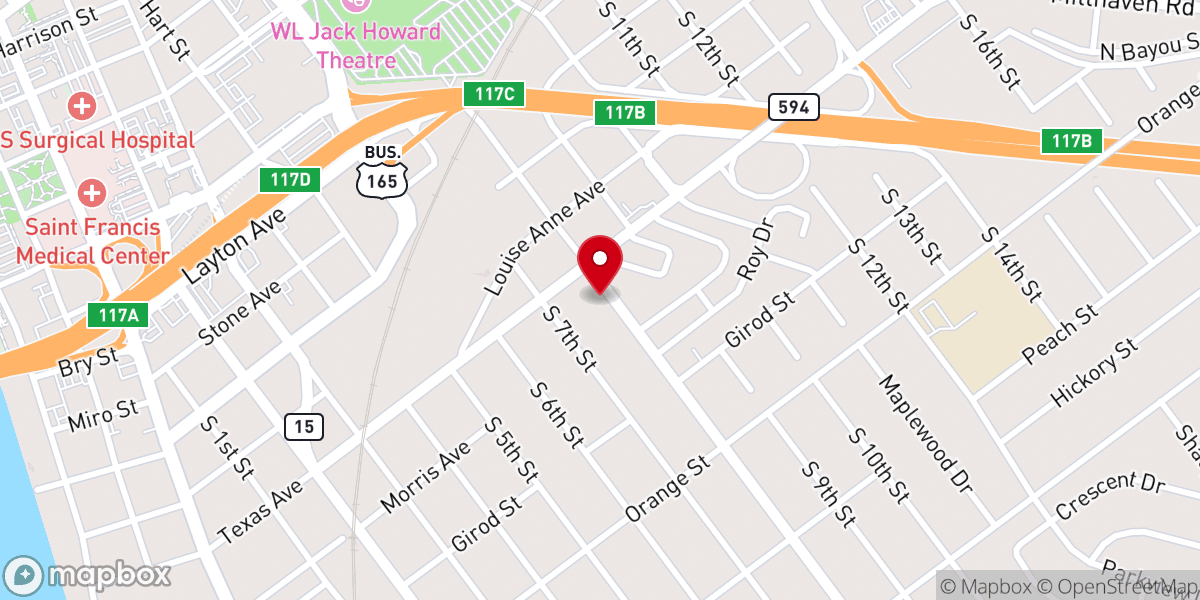 Map showing location of St Paul Baptist Church