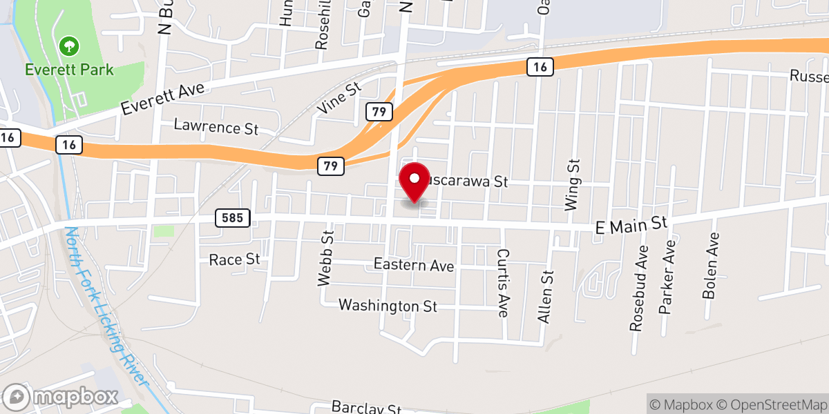 Map showing location of Blessed Sacrament Catholic Church