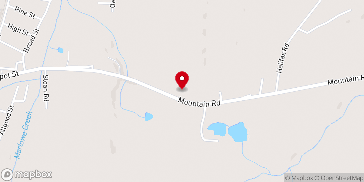 Map showing location of Mountain Road Church