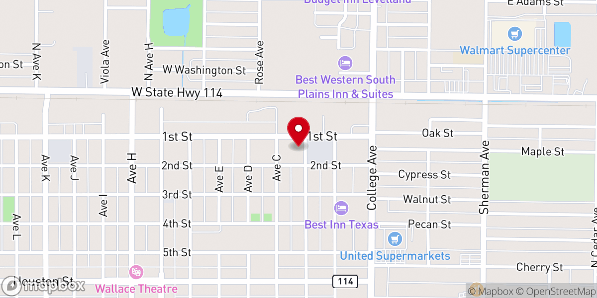 Map showing location of Primera Iglesia Bautista